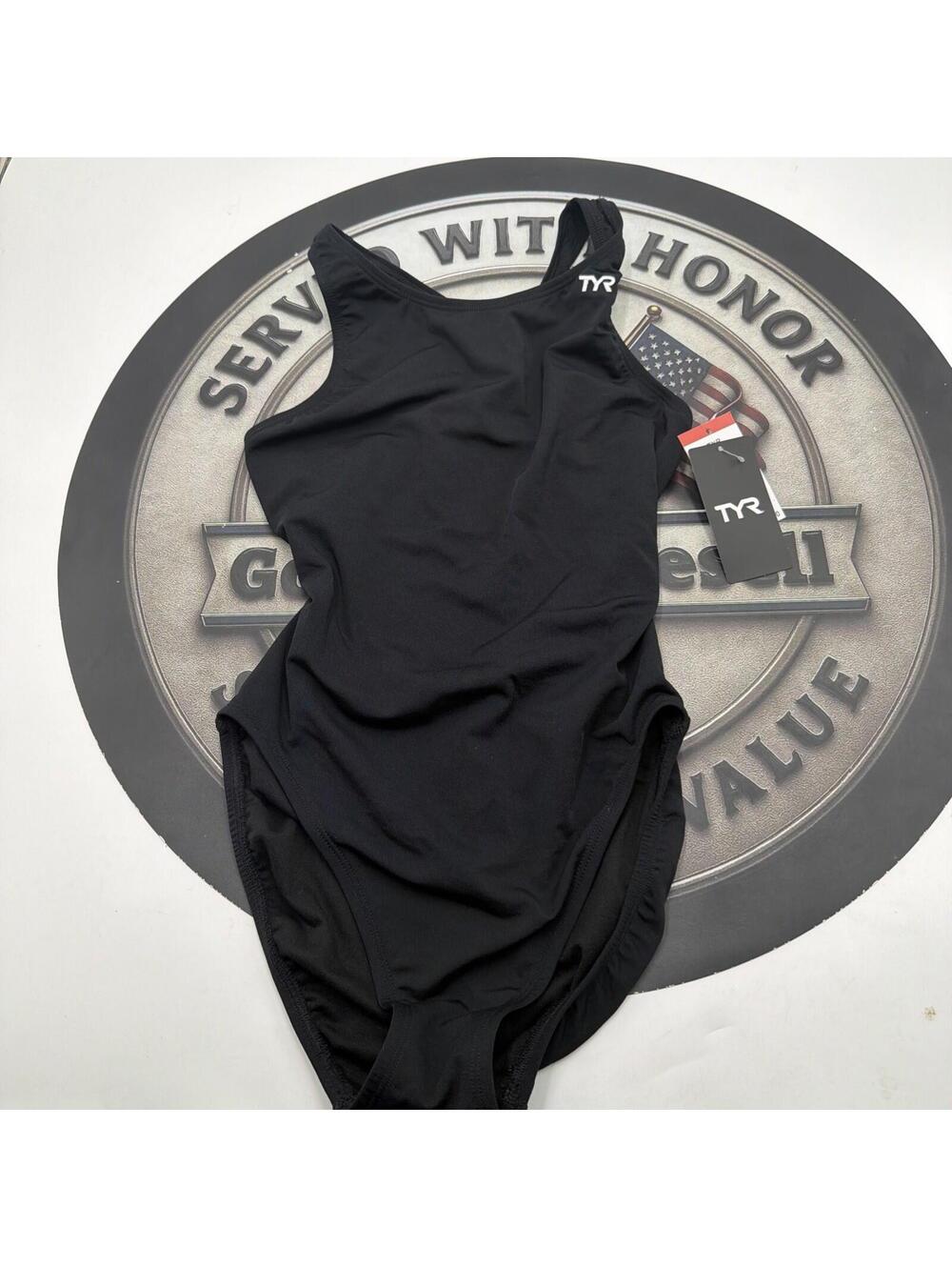 TYR Women's Durafast One Maxfit Swimsuit, Black, 34